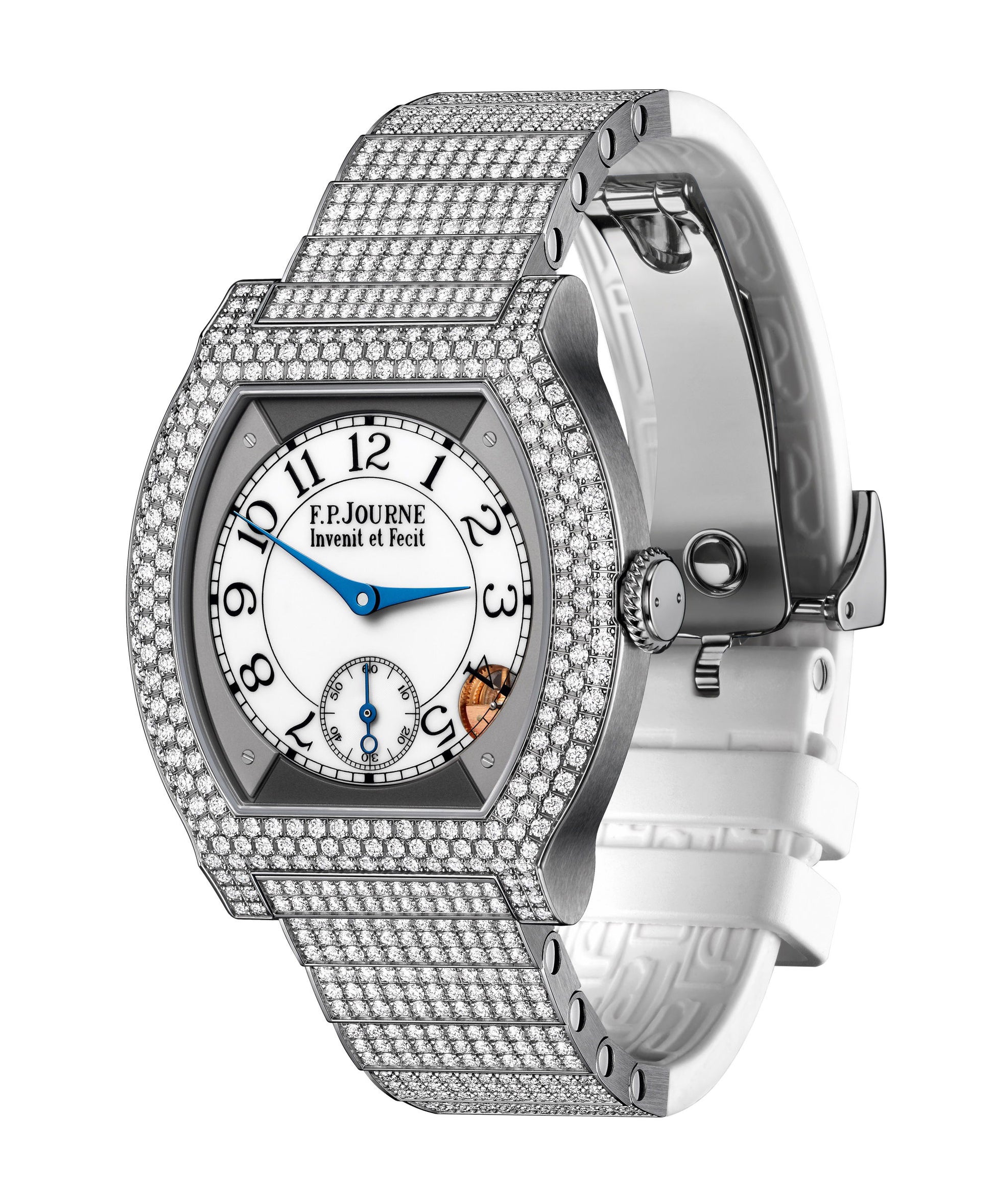 F.P.Journe élégante 40 Titanium 12 Rows of Diamonds with Set Bracelet