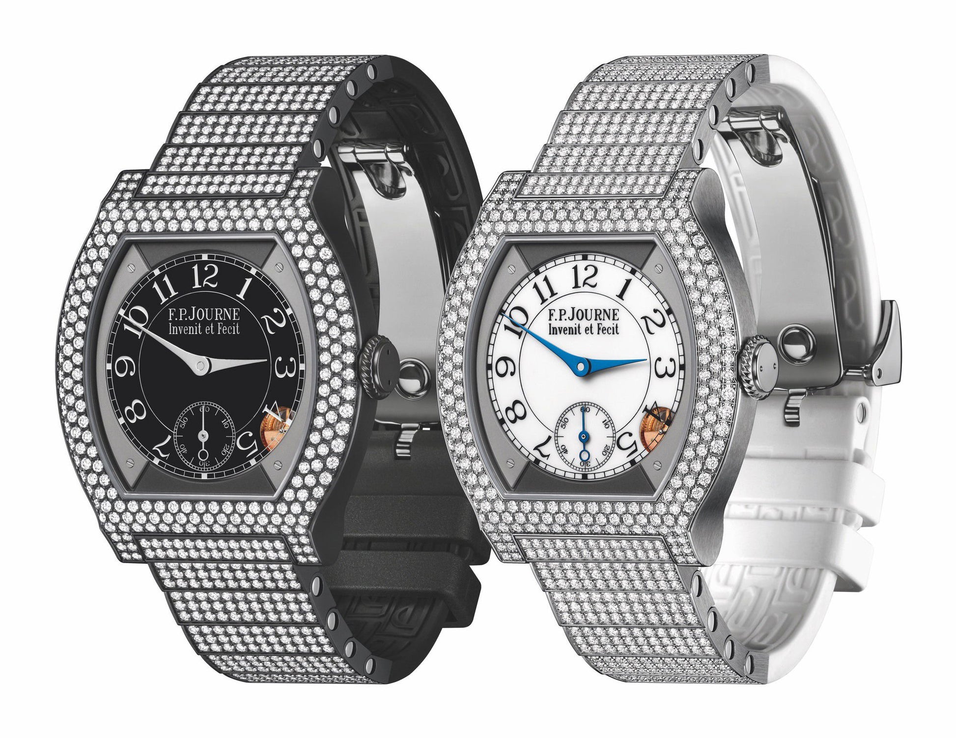 F.P.Journe élégante 40 Titanium 12 Rows of Diamonds with Set Bracelet