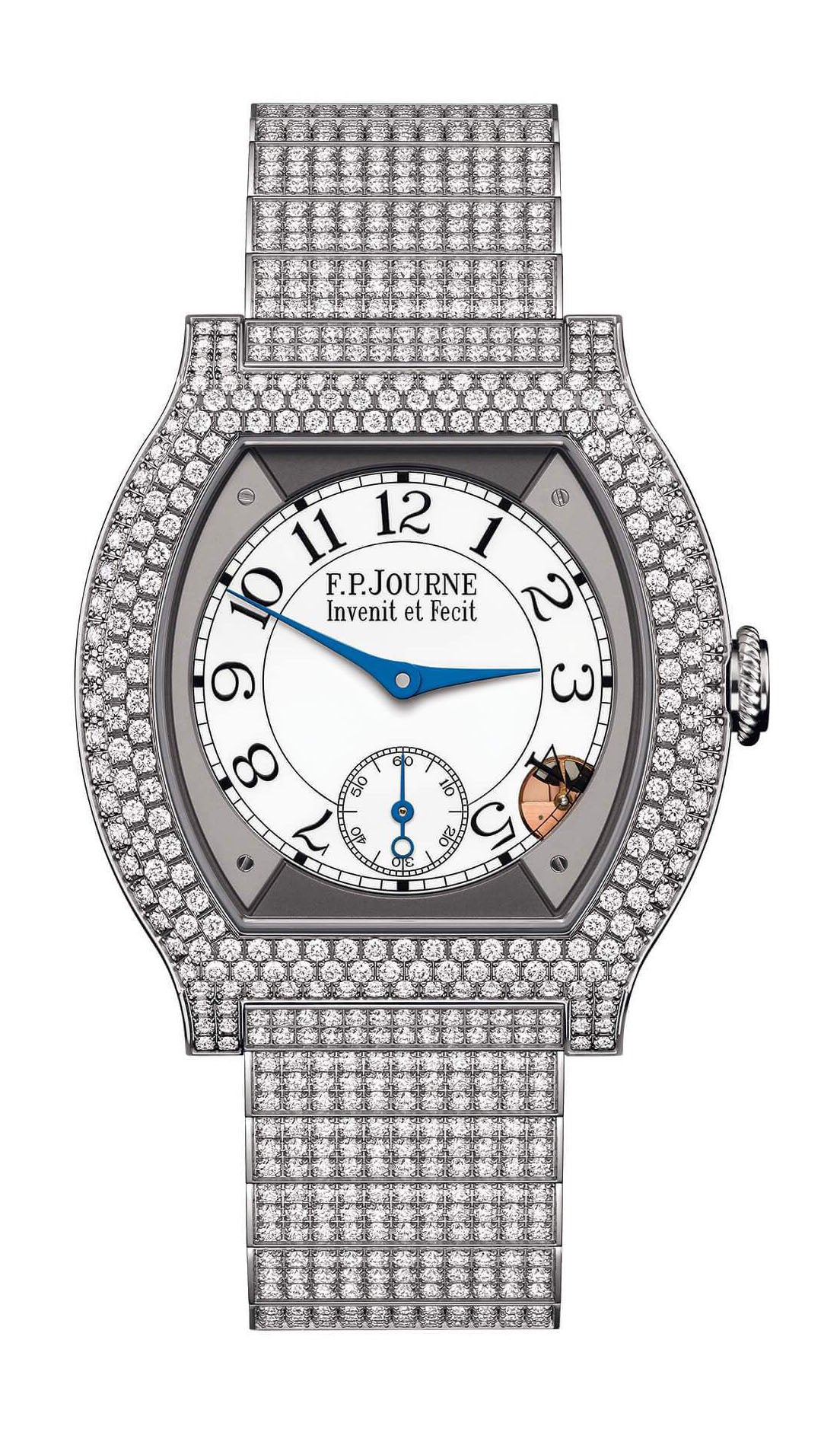 F.P. Journe élégante 40 Titanium 12 Rows of Diamonds with Set Bracelet
