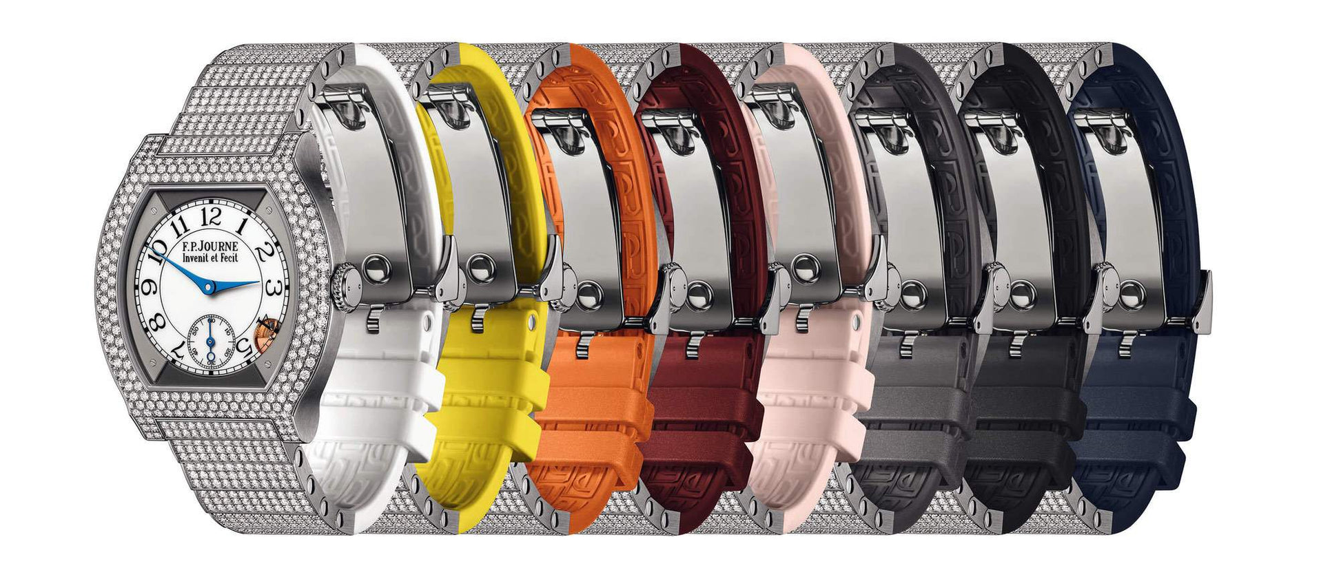 F.P. Journe élégante 40 Titanium 12 Rows of Diamonds with Set Bracelet