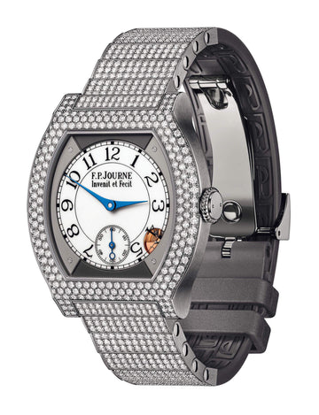 F.P. Journe élégante 40 Titanium 12 Rows of Diamonds with Set Bracelet