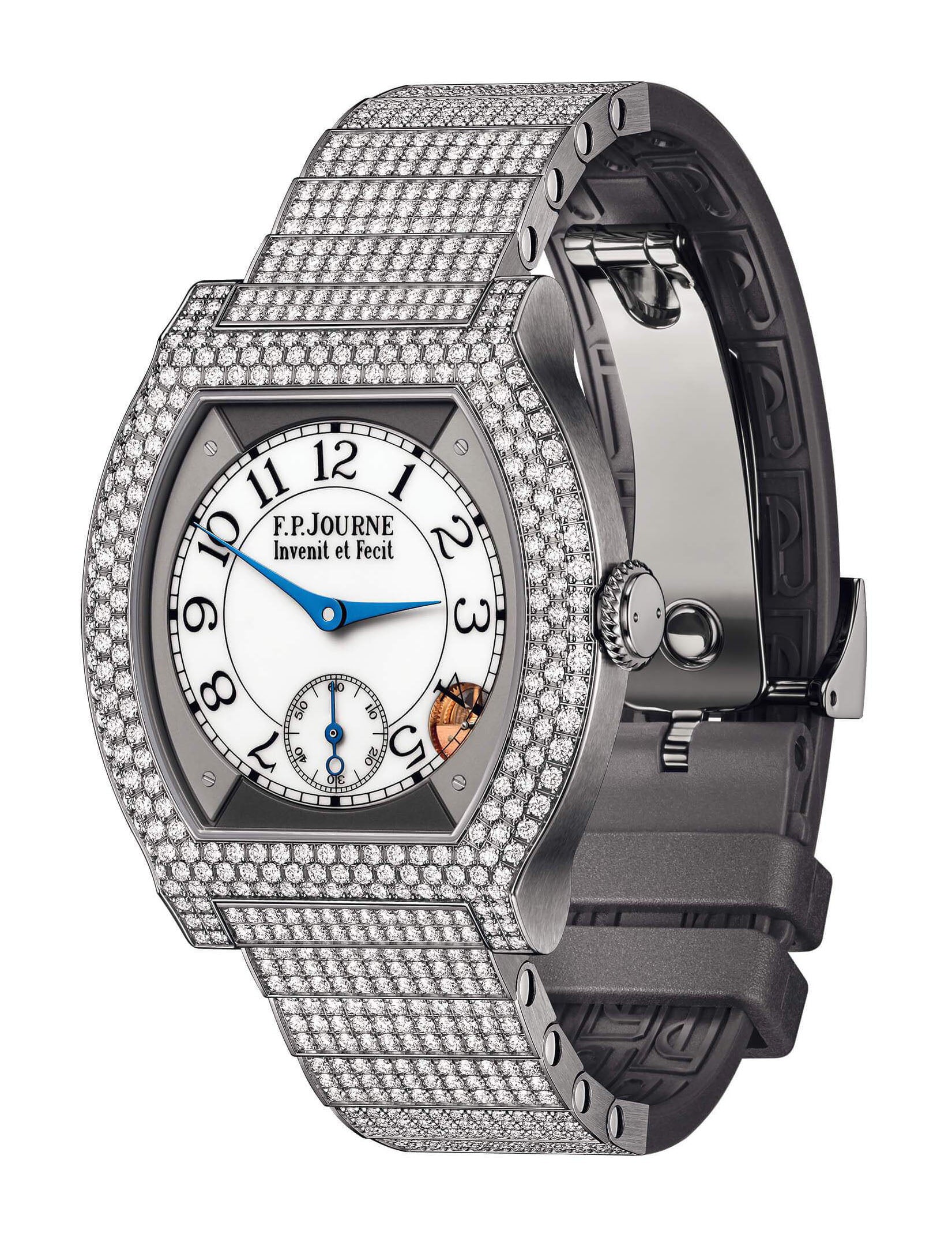 F.P.Journe élégante 40 Titanium 12 Rows of Diamonds with Set Bracelet