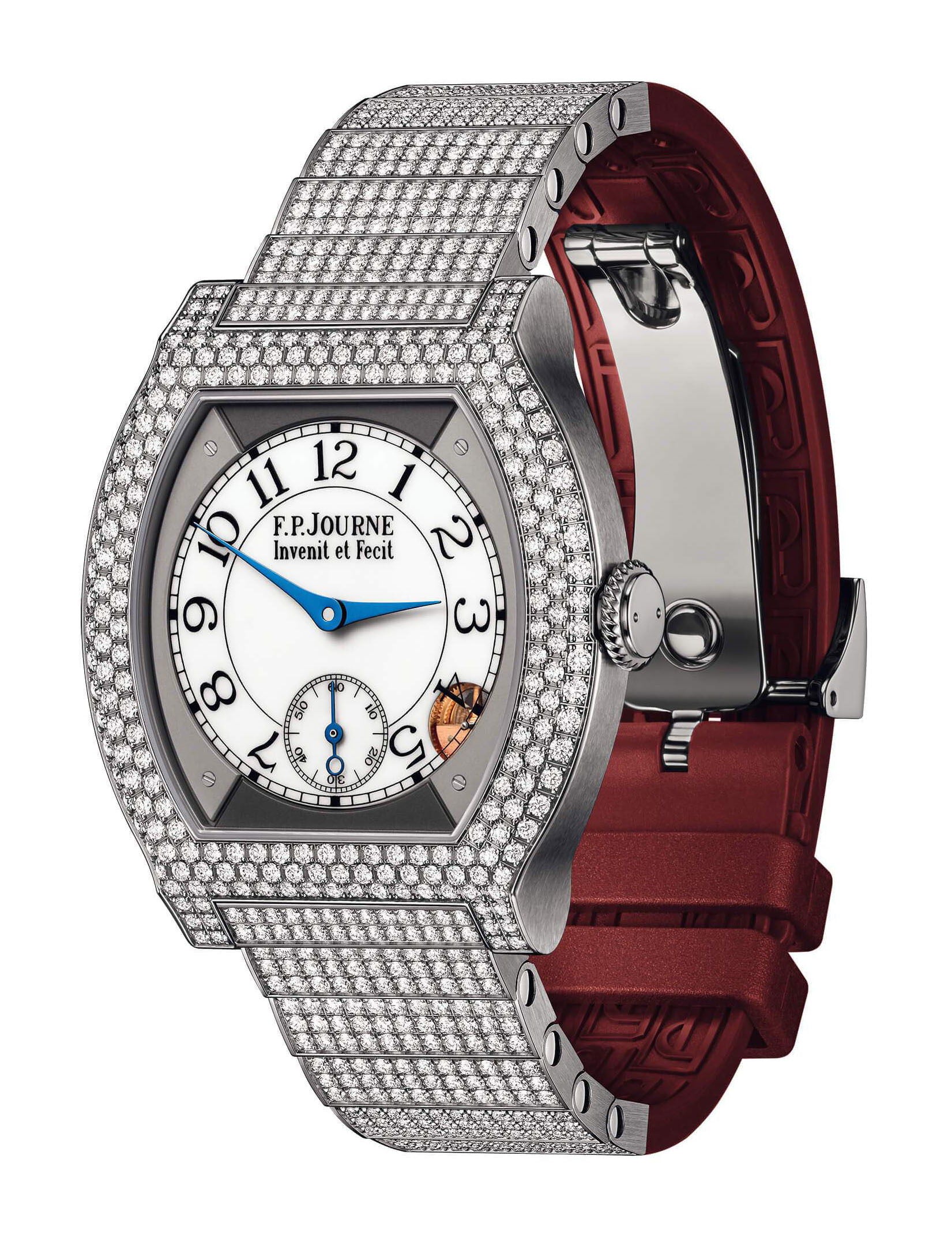 F.P.Journe élégante 40 Titanium 12 Rows of Diamonds with Set Bracelet