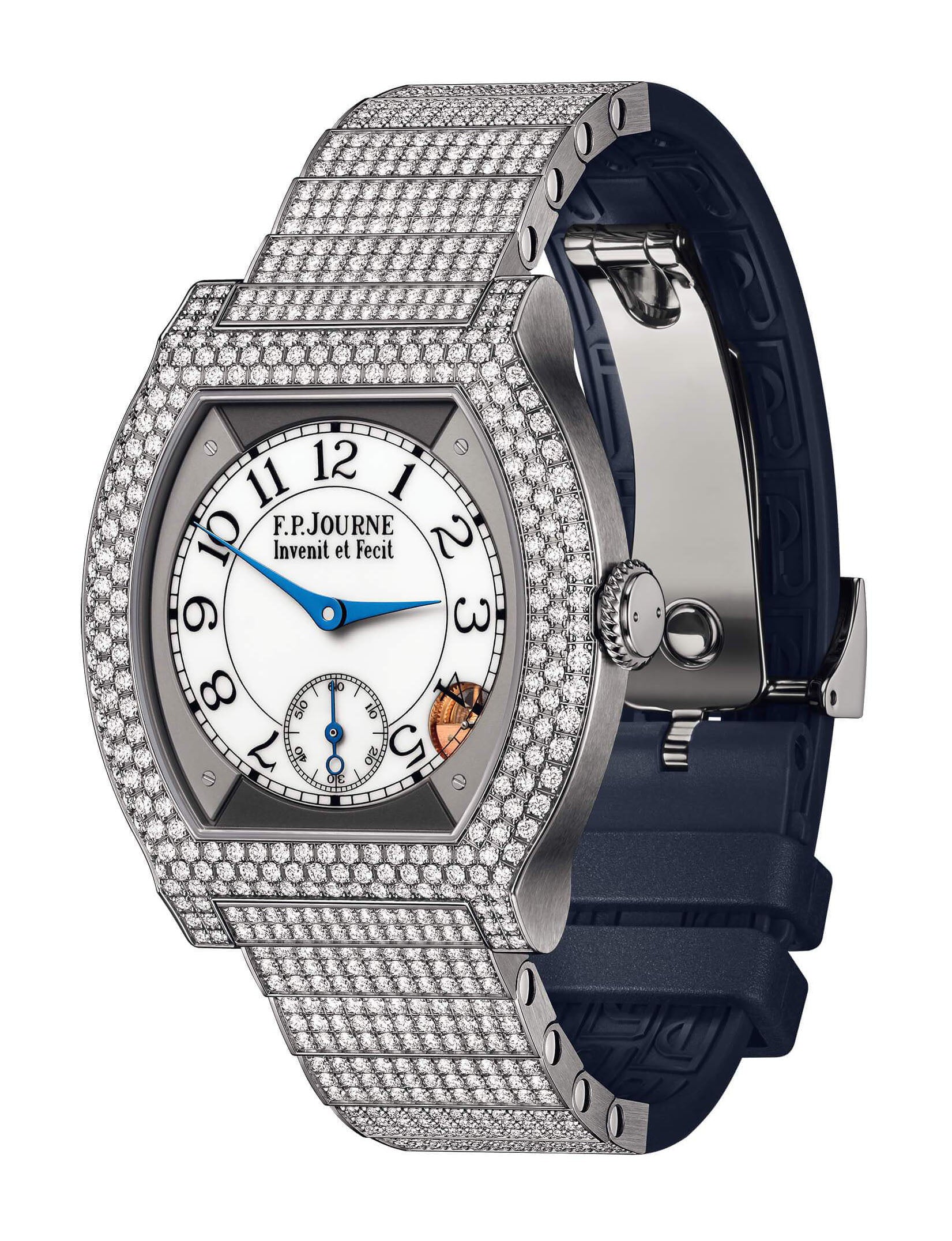 F.P.Journe élégante 40 Titanium 12 Rows of Diamonds with Set Bracelet