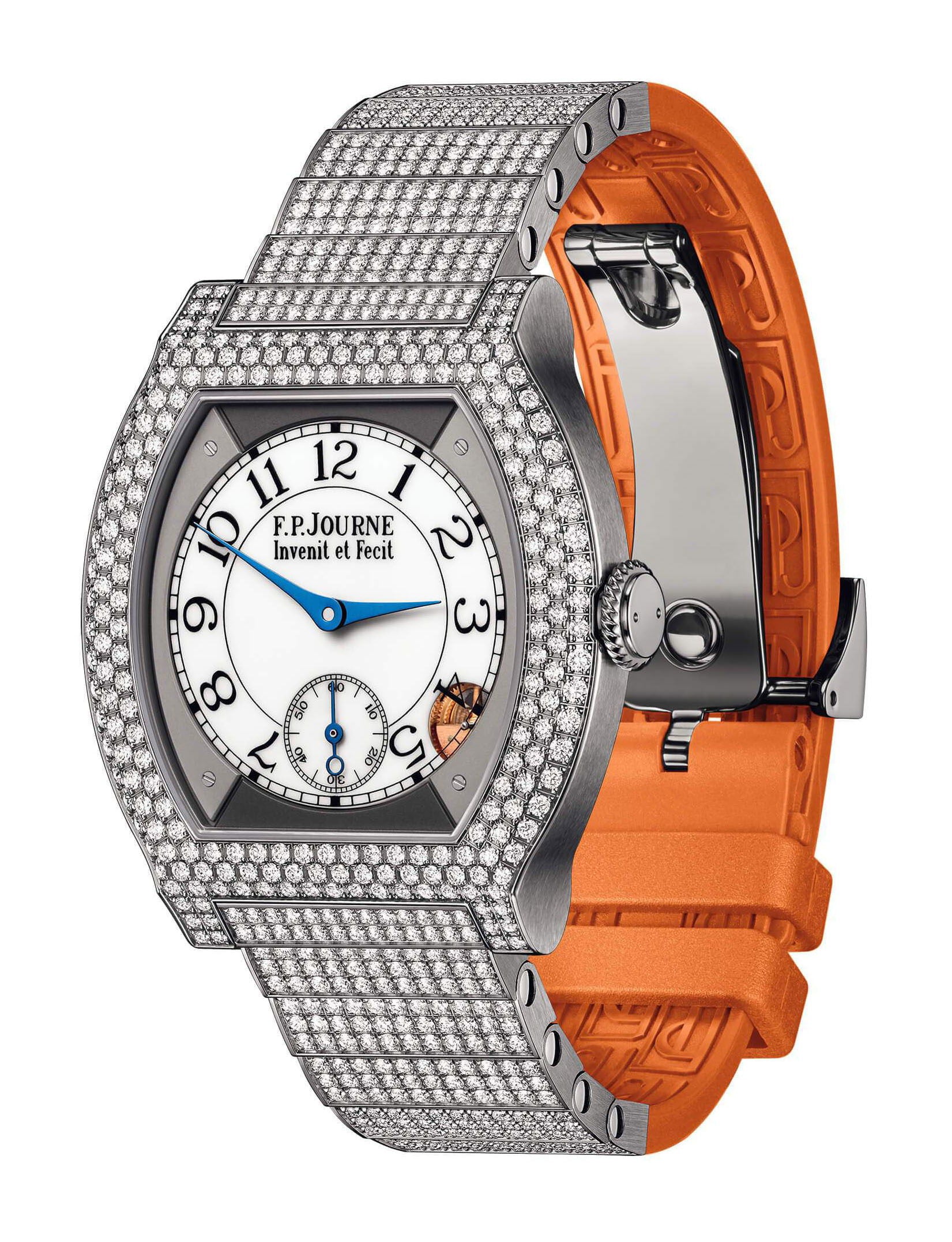 F.P.Journe élégante 40 Titanium 12 Rows of Diamonds with Set Bracelet