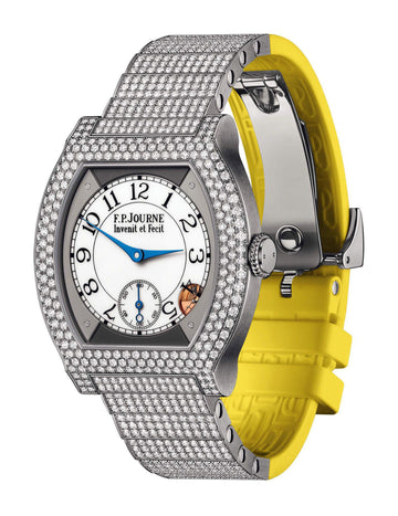 F.P.Journe élégante 40 Titanium 12 Rows of Diamonds with Set Bracelet