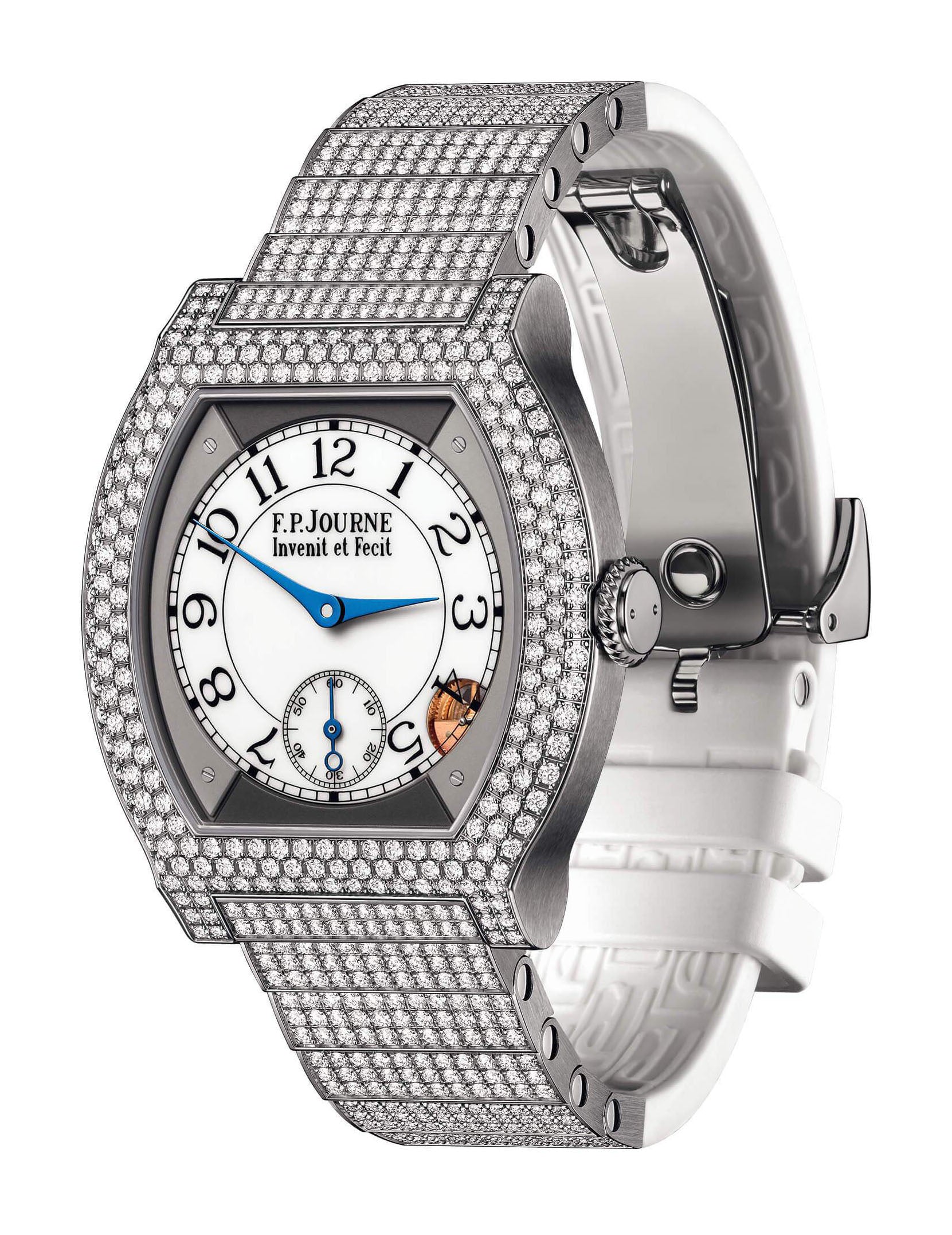 F.P.Journe élégante 40 Titanium 12 Rows of Diamonds with Set Bracelet