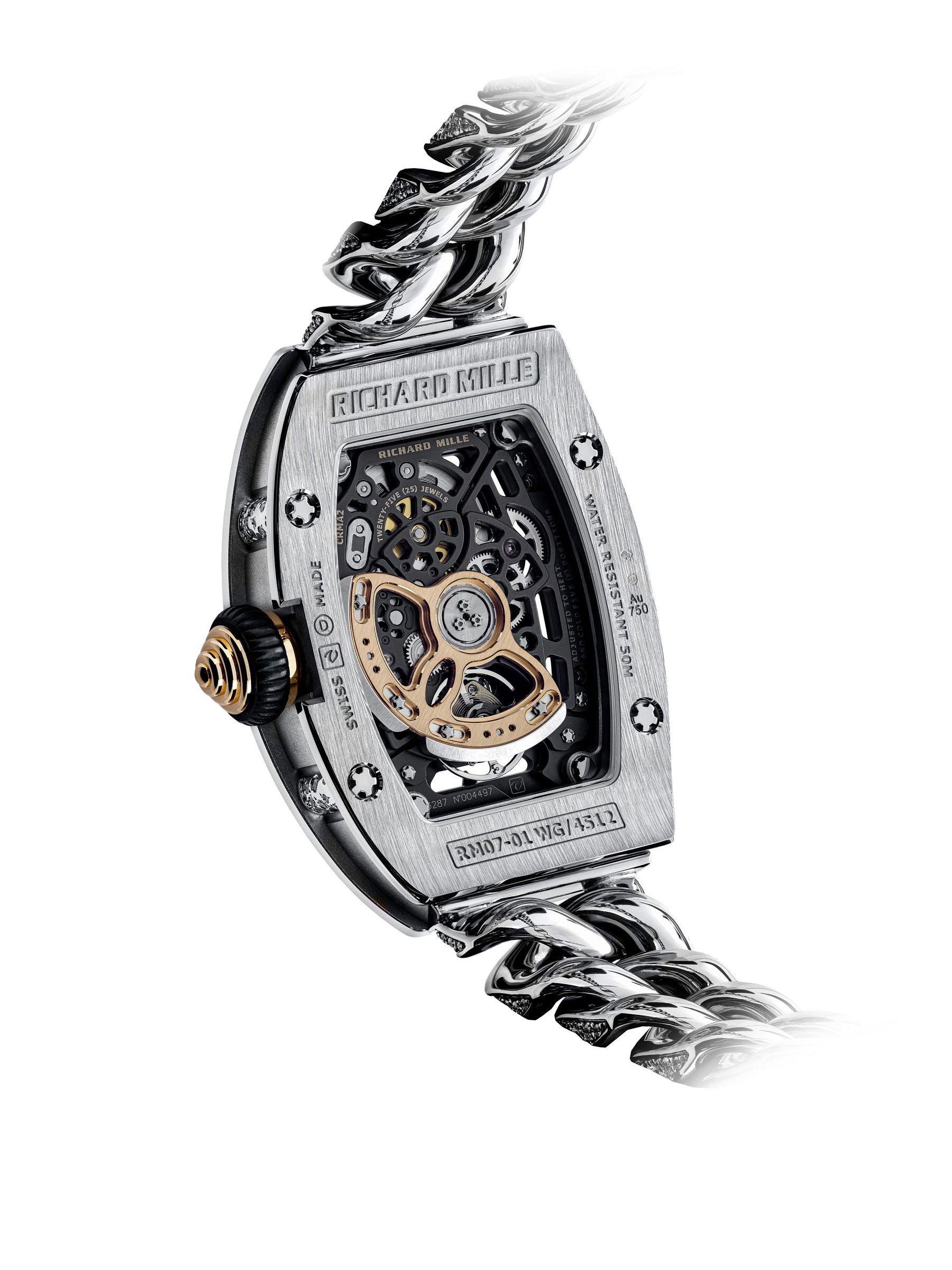 Richard Mille RM 07-01 Automatic Winding White Gold Gourmette