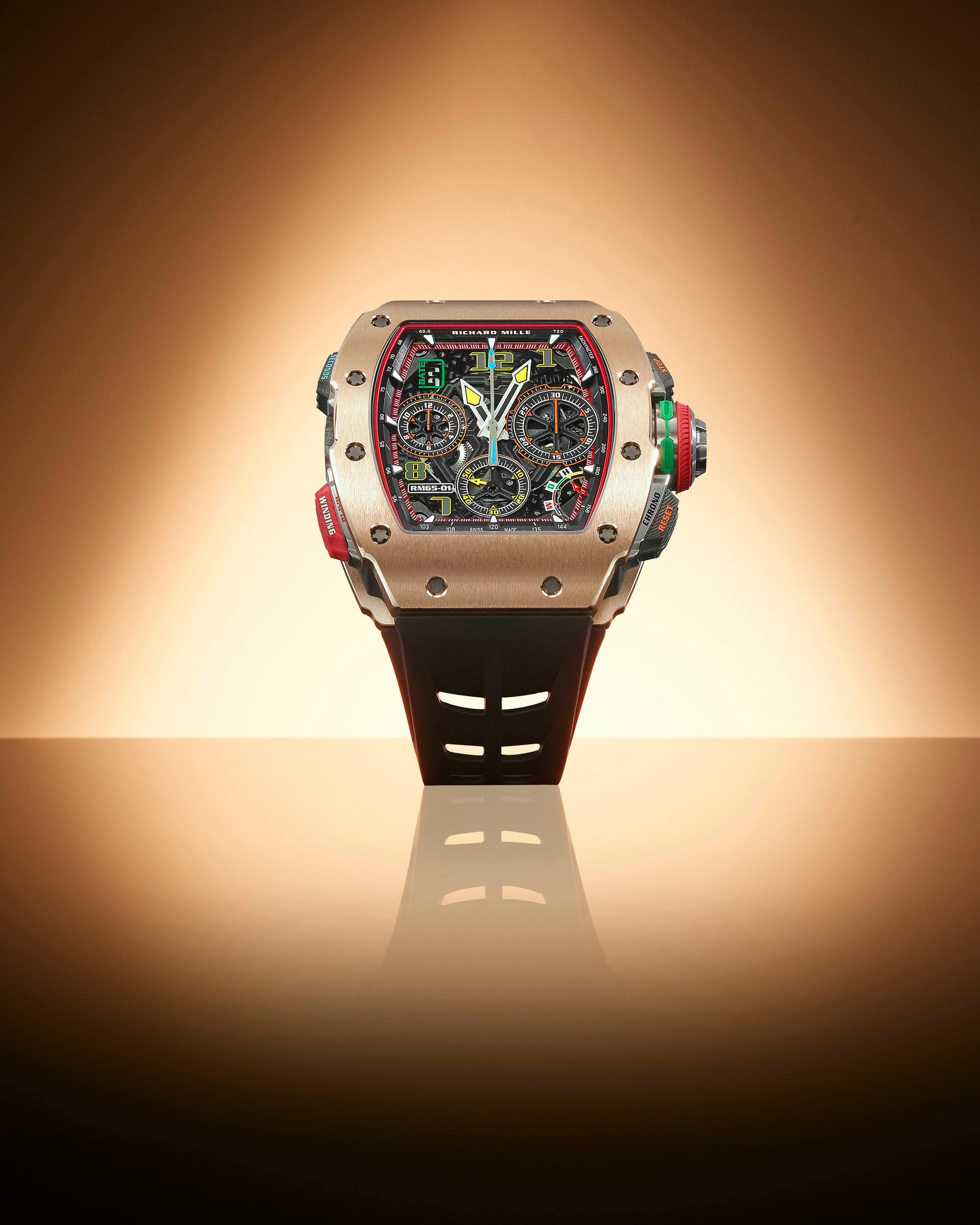 Richard Mille RM 65-01 Automatic Split-Seconds Chronograph Red Gold and Carbon TPT®