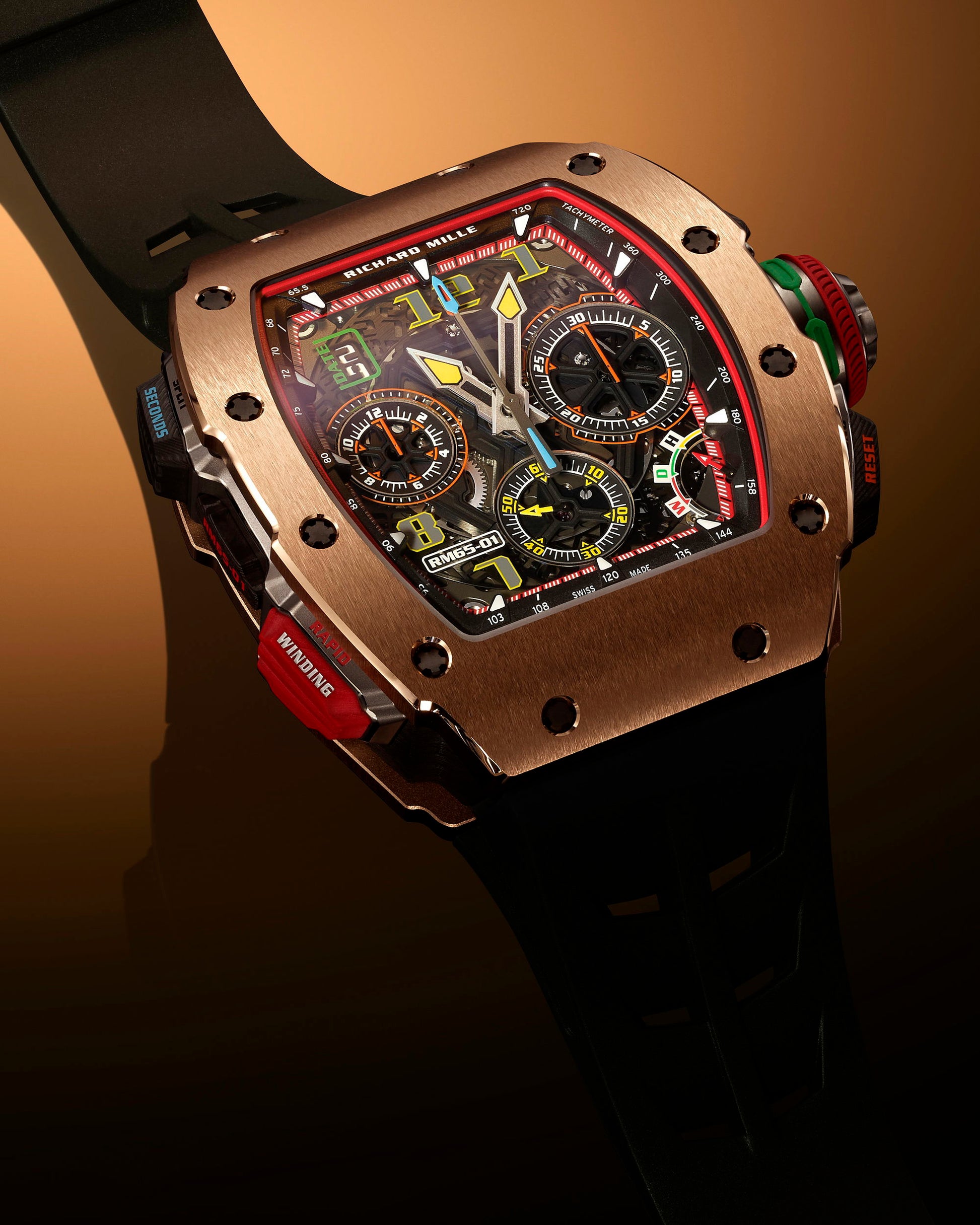 Richard Mille RM 65-01 Automatic Split-Seconds Chronograph Red Gold and Carbon TPT®