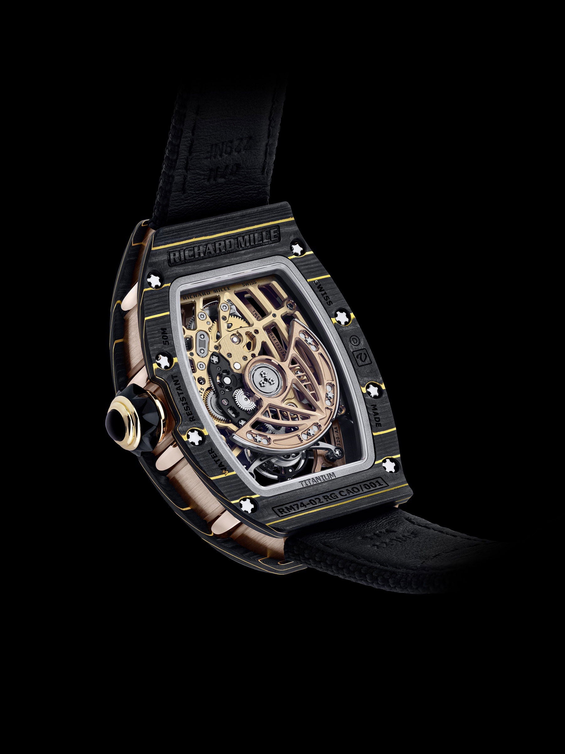 Richard Mille RM 74-02 Automatic Tourbillon Gold Carbon TPT®
